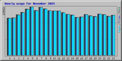 Hourly usage for November 2023