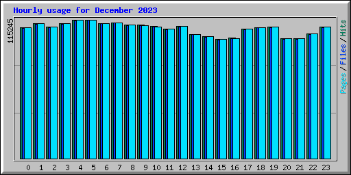 Hourly usage for December 2023